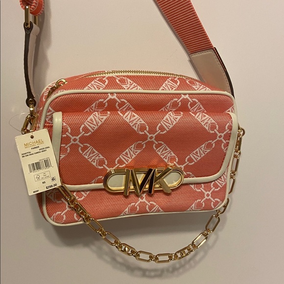 MICHAEL Michael Kors Coral and White Crossbody Bag - Picture 9 of 9
